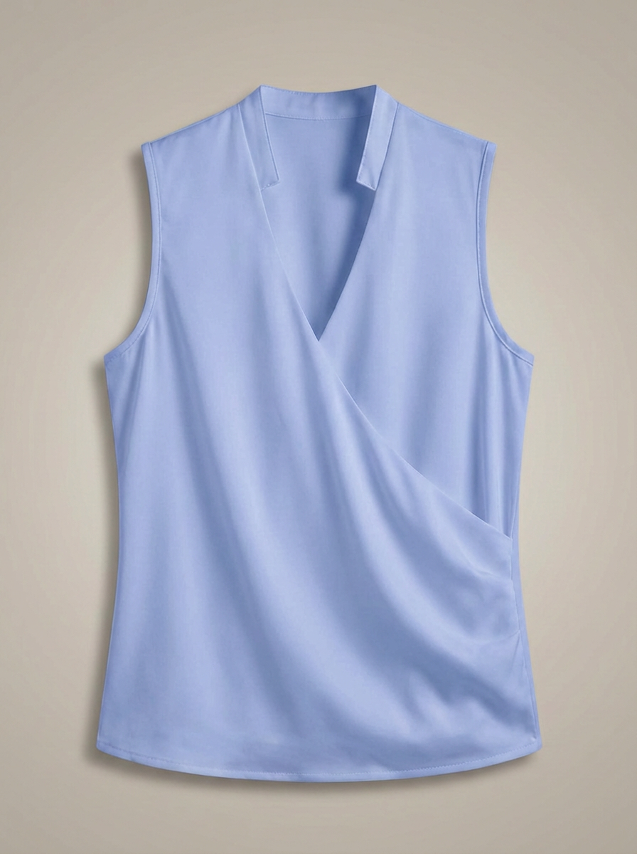 Dames t-shirt met V-hals, perfect te combineren voor een trendy en luchtige zomerse look. Comfortabel en stijlvol.