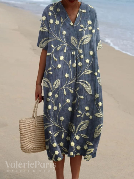 Comfortabele luchtige bloemenjurk voor dames, perfect voor een relaxte zomerlook.