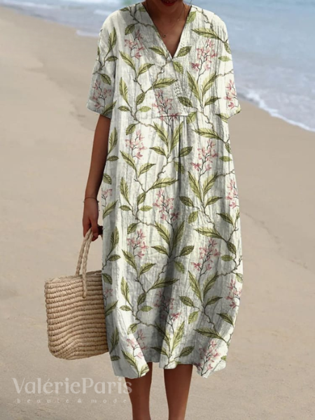 Casual bloemenjurk voor dames, perfect als strandjurk of voor een zomerse dagje uit.