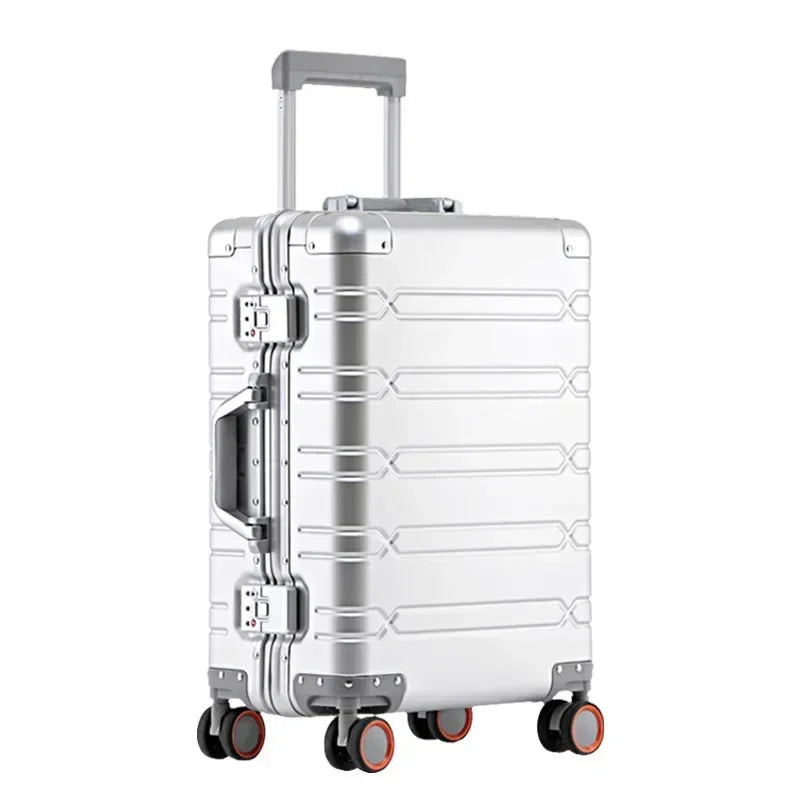 Luxe aluminium-magnesium reiskoffer Oslo, perfect voor zakelijk en privé reizen.