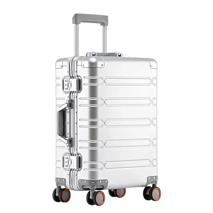 Luxe aluminium-magnesium reiskoffer Oslo, perfect voor zakelijk en privé reizen.