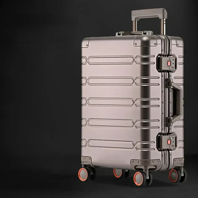 Unisex luxe aluminium-magnesium reiskoffer Oslo, voor comfortabel en stijlvol reizen.