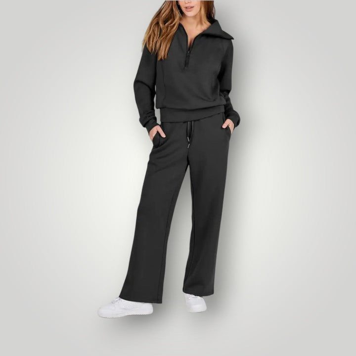 Zachte dameskleding loungewear set voor ultieme ontspanning. Premium stof, comfortabel en tijdloos design.