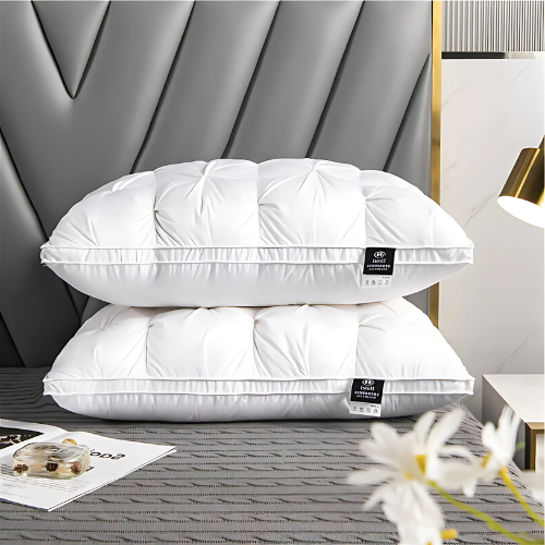 Luxe ganzendons slaapkussen voor ultiem comfort. Zacht en ondersteunend voor nek en hoofd.