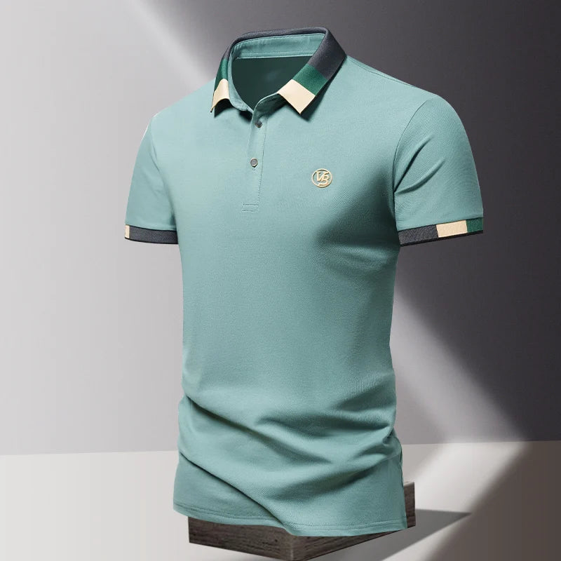 Ademende herenpolo met korte mouwen, comfortabel voor zomerse dagen en veelzijdige casual looks.