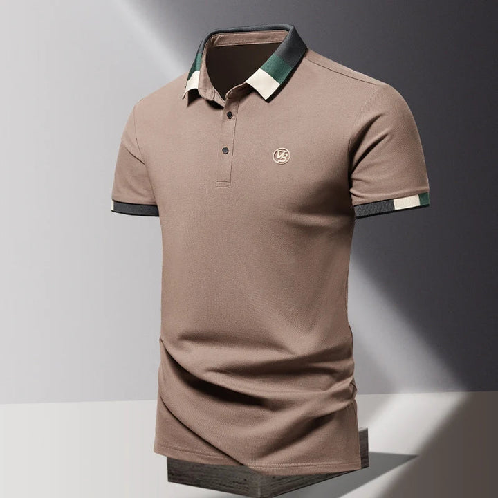 Stijlvolle herenpolo, ideaal voor zowel casual als zakelijke gelegenheden, comfortabel en tijdloos.