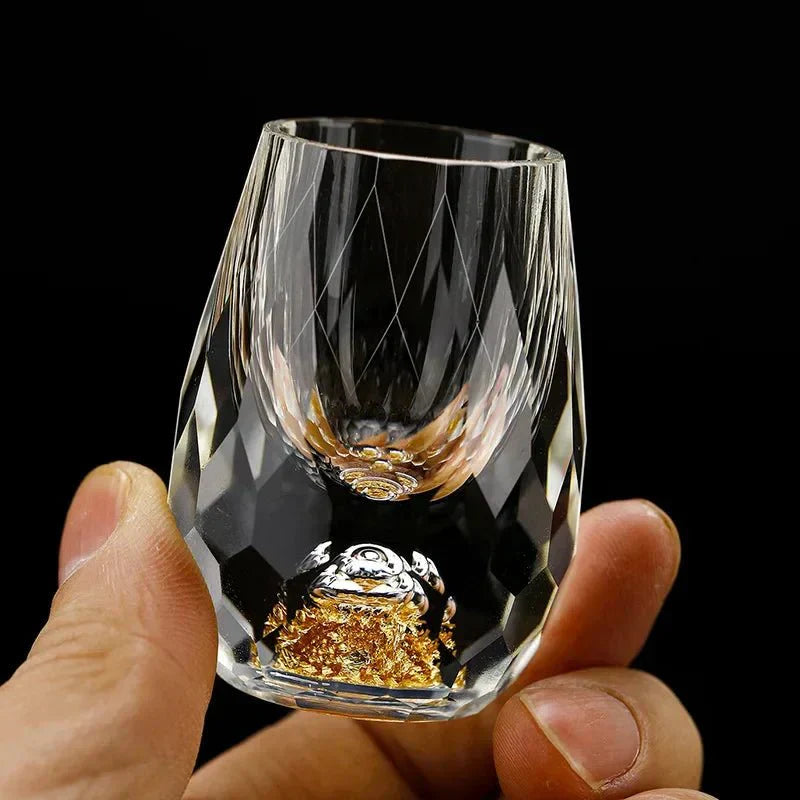 "Luxe kristallen shotglazen set, helder ontwerp, elegant en perfect voor speciale gelegenheden, 60 ml per glas."
