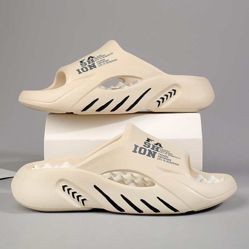 "Luxe orthopedische badslippers heren, grijs, antislip, ergonomisch ontwerp, drukpuntencomfort, ideaal binnen en buiten."