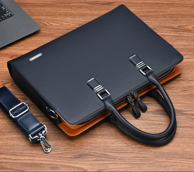 Luxe Portaro heren laptoptas, stijlvol en professioneel, perfect voor kantoor en zakelijke reizen.