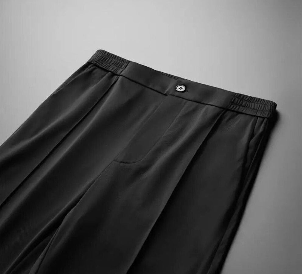 "Luxe tweedelige herenset, katoen-linnen, stijlvolle look, ademend en comfortabel, witte kleur, geschikt voor elke gelegenhei