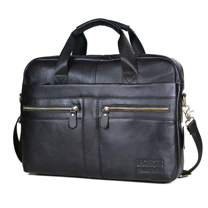 Luxe Victor leren laptoptas voor heren, stijlvol en functioneel. Ideaal als businesstas of aktetas.