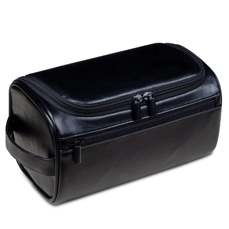 Open luxe toilettas van Voyago met ruime vakken voor optimale organisatie van badkameraccessoires.