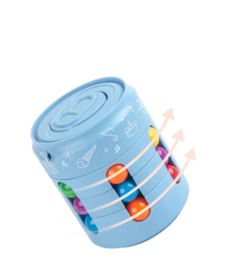 "Magic Fidget Cube - Kleurrijke antistresskubus voor stressverlichting en focus, perfect formaat voor onderweg."