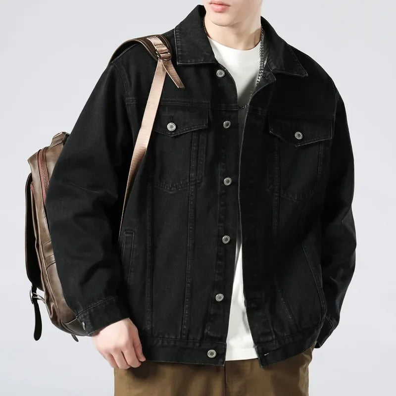 Slim Fit Spijkerjack Heren - Retro Motorstijl | Comfort