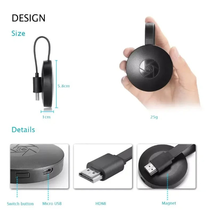 Chromecast Draadloze Streamer – Stream Muziek & Video