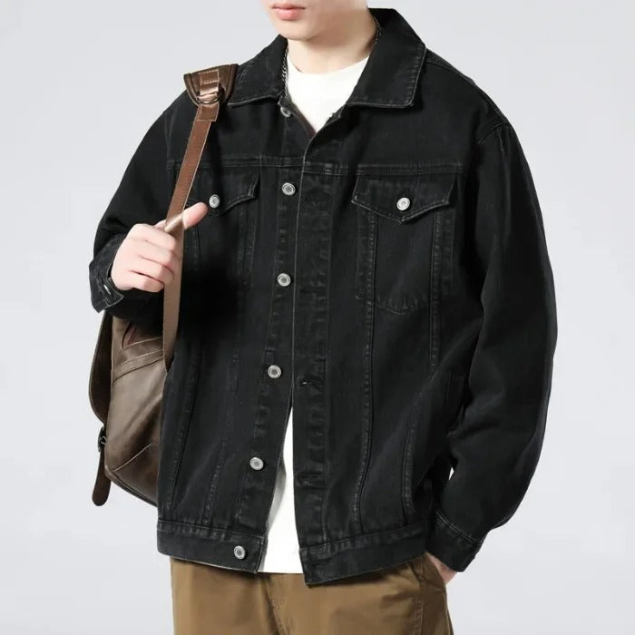 Slim Fit Spijkerjack Heren - Retro Motorstijl | Comfort