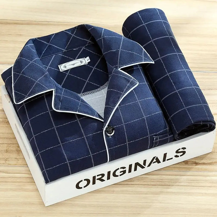 Gestreept herenpyjama tweedelig, zachte loungewear voor ultiem comfort.