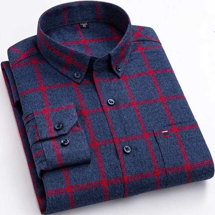 Comfortabel en duurzaam geruit overhemd voor mannen, ideaal voor dagelijkse herenmode.