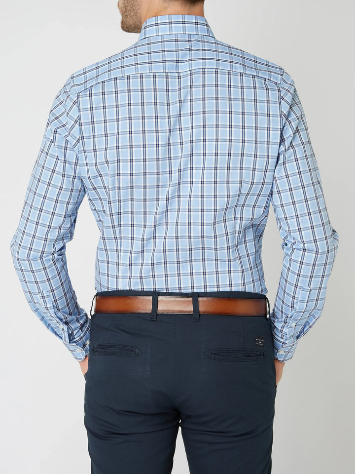 Smart-casual geruit overhemd voor mannen, combineert stijl met dagelijks comfort en duurzaamheid.