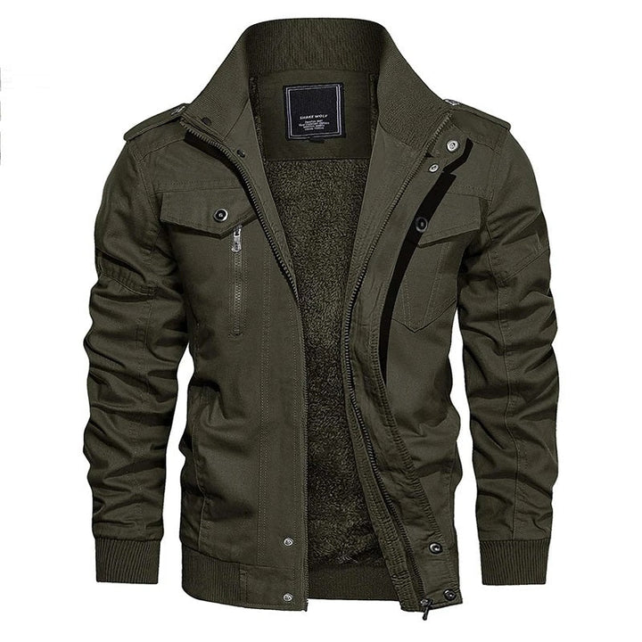 Warm militair bomberjack van hoge kwaliteit voor heren, ideaal voor koude winterdagen en streetwear looks.