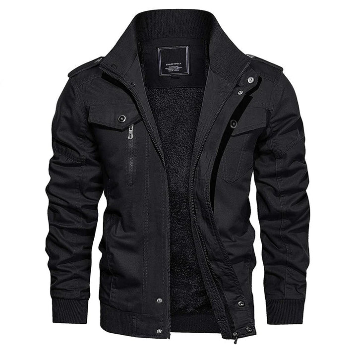 Stijlvol militair bomberjack voor heren, perfect als warme winterjas voor casual of outdoor activiteiten.