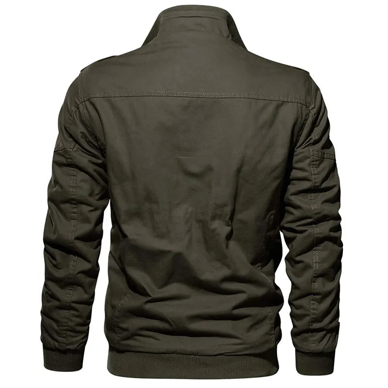 Heren bomberjack met militaire look, warme winterjas voor comfort en stijl, ook in grote maten.
