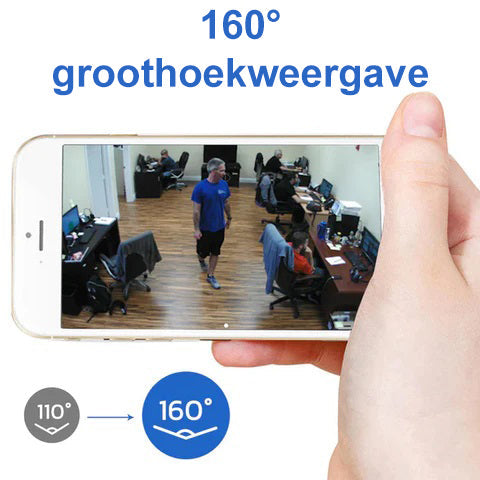 Scherpe Full HD beveiligingscamera met helder nachtzicht; compact en draadloos voor 24/7 bewaking.