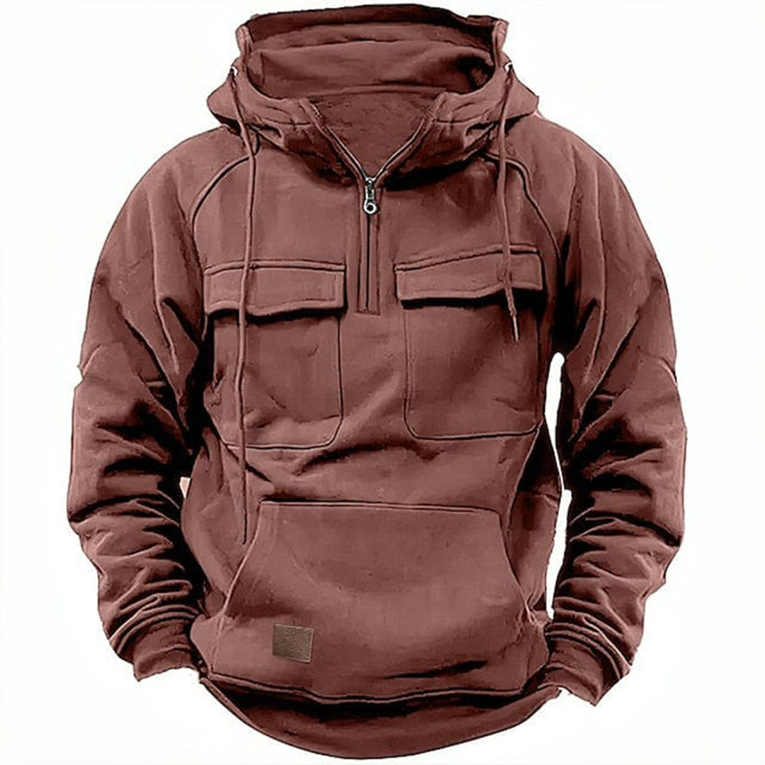 Stijlvolle tactische heren hoodie, ideale warme sweater voor mannen die comfort en functionaliteit zoeken in de winter.
