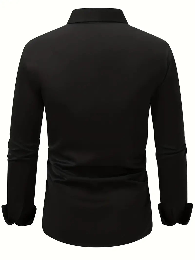 Duurzaam heren overhemd met lange mouwen. Ademend, strijkvrij en klassiek modern design voor heren.