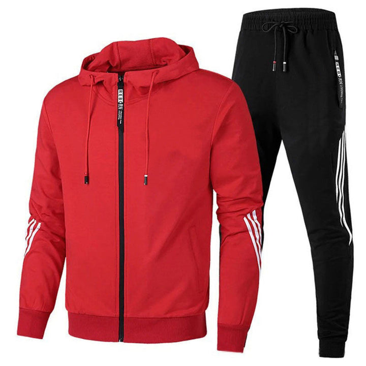 Heren trainingspak set: comfortabele hoodie met trekkoord en bijpassende joggingbroek met elastische taille.