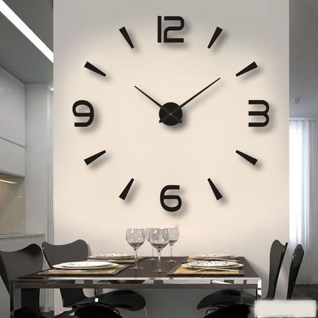 "Moderne 3D wandklok met uniek artistiek ontwerp, indrukwekkend driedimensionaal effect, elegantie voor elke muurdecoratie"