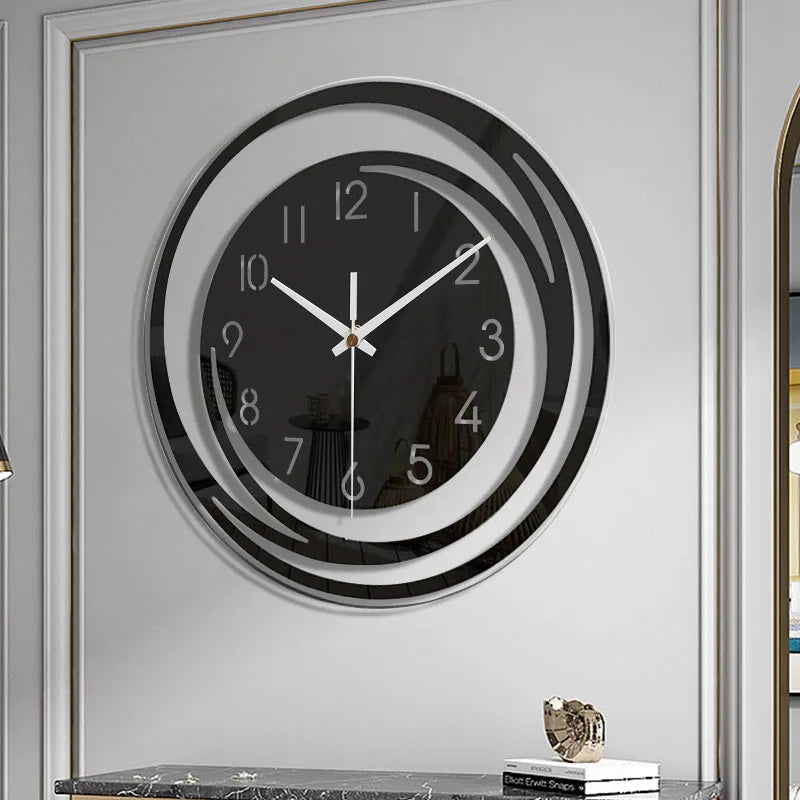Stille wandklok voor slaapkamer, modern design en rustgevend. Ideaal voor een ongestoorde nachtrust.