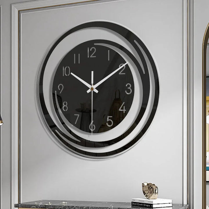 Stille wandklok voor slaapkamer, modern design en rustgevend. Ideaal voor een ongestoorde nachtrust.