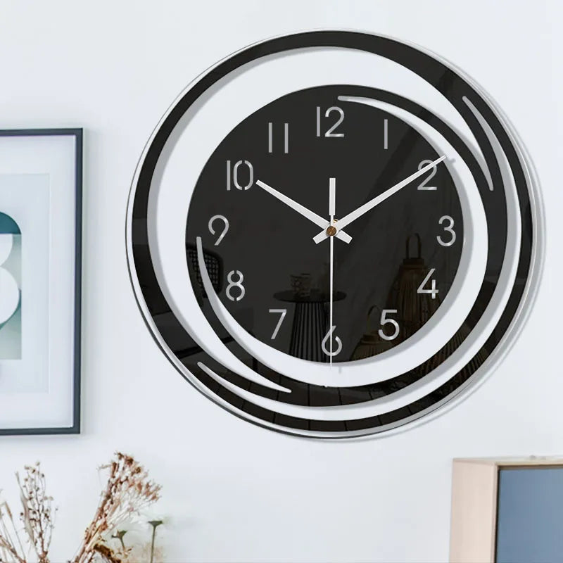 Tijdloze, elegante wandklok; moderne huisdecoratie met stil uurwerk. Past naadloos in elk interieur.