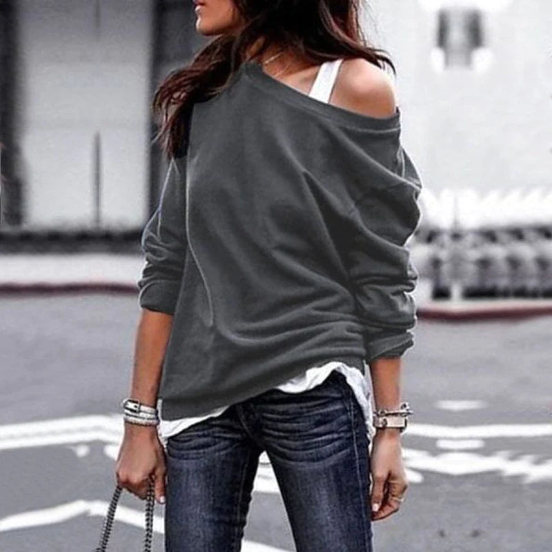 Comfortabele damestrui met losse pasvorm en asymmetrische zoom. Ideaal voor casual dagelijkse kleding.