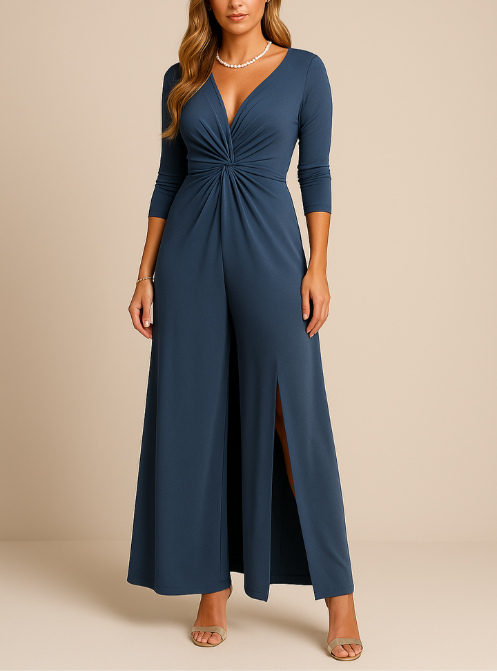 Elegante dames tweedelige set, geschikt als gala of feestkleding, met lange mouw voor een complete look.