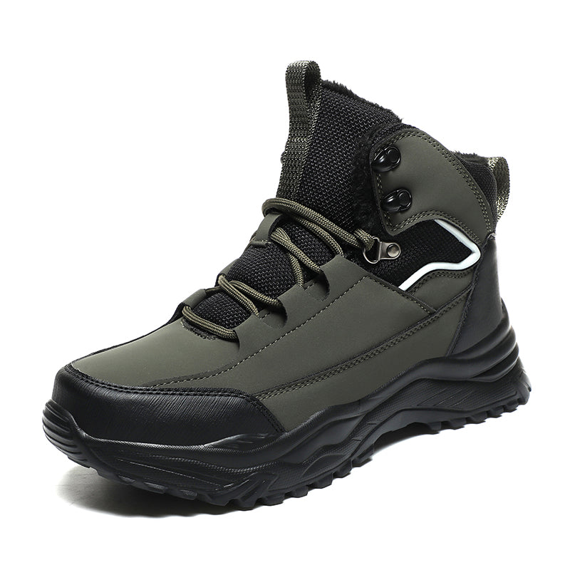 Heren winterlaarzen met antislipzool voor veilige grip, warm en comfortabel tijdens wandelingen in de sneeuw.