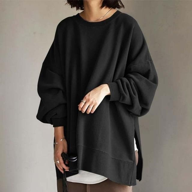 Comfortabele oversized damestrui Sylvette. Casual vrouwentrui met modern silhouet, perfect voor wintermode.