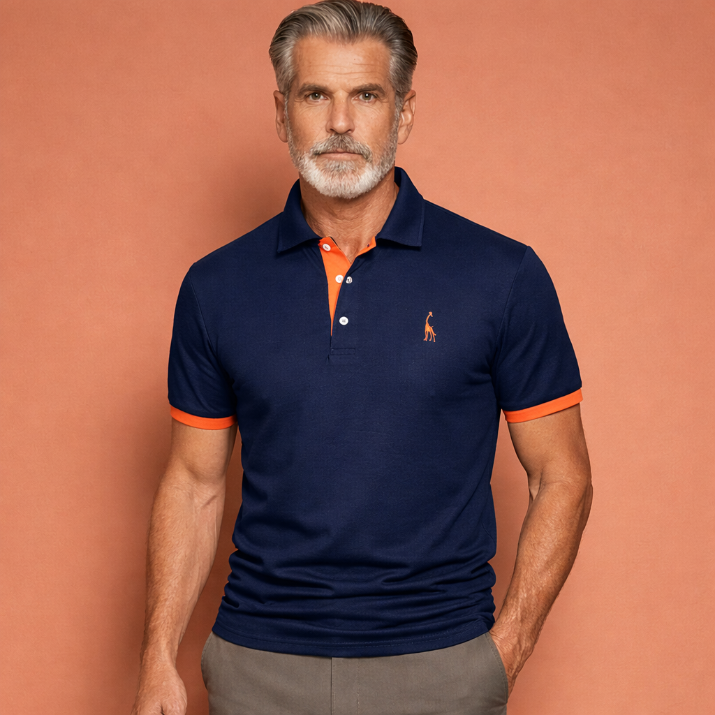 Mooi heren polo shirt met klassieke kraag, comfortabele pasvorm en korte mouwen, ideaal voor zomerse casual dagen.