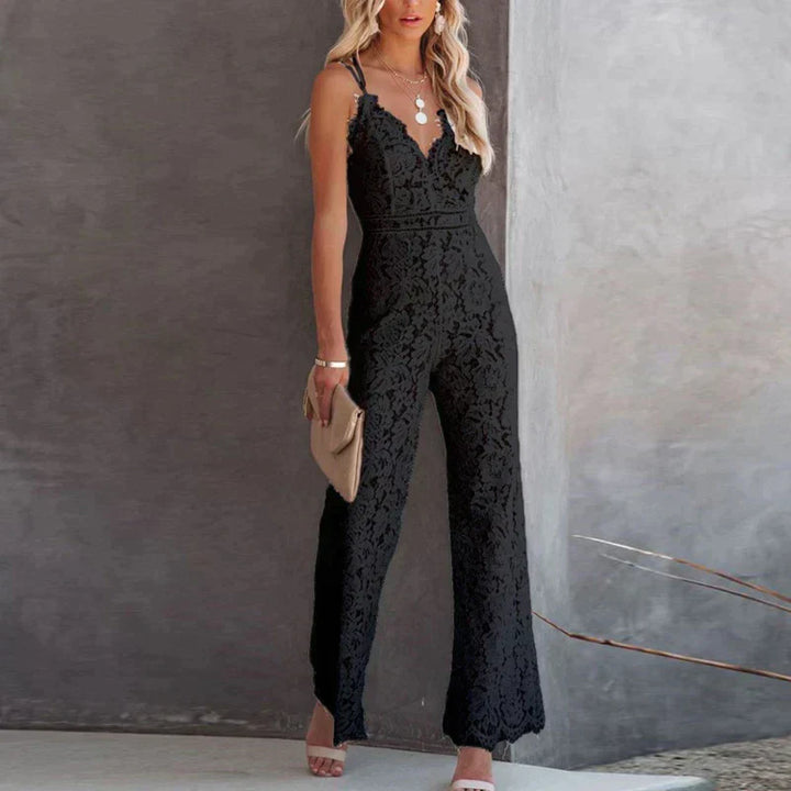 Moderne mouwloze jumpsuit voor dames met wijde pijpen, combineert moeiteloos comfort met chic.
