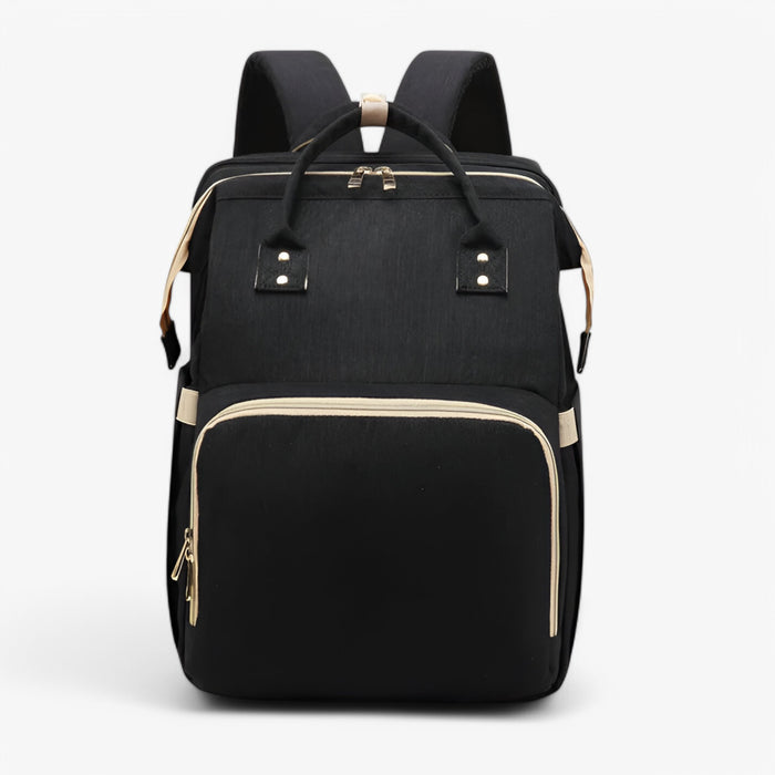 Praktische multifunctionele babytas Noëlle met comfortabel draagbaar babybedje. Voor elke ouder.