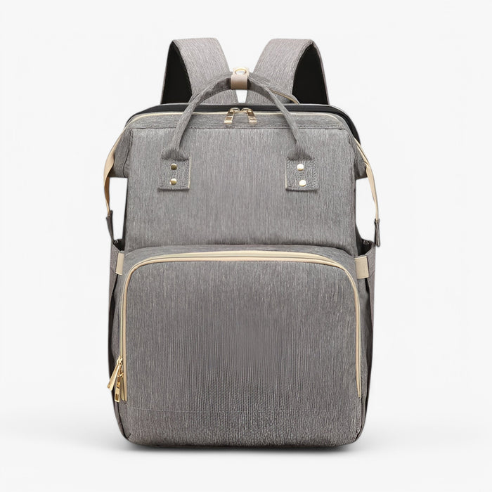 Multifunctionele babytas Noëlle, essentieel voor ouders onderweg, met uitschuifbaar babybedje.