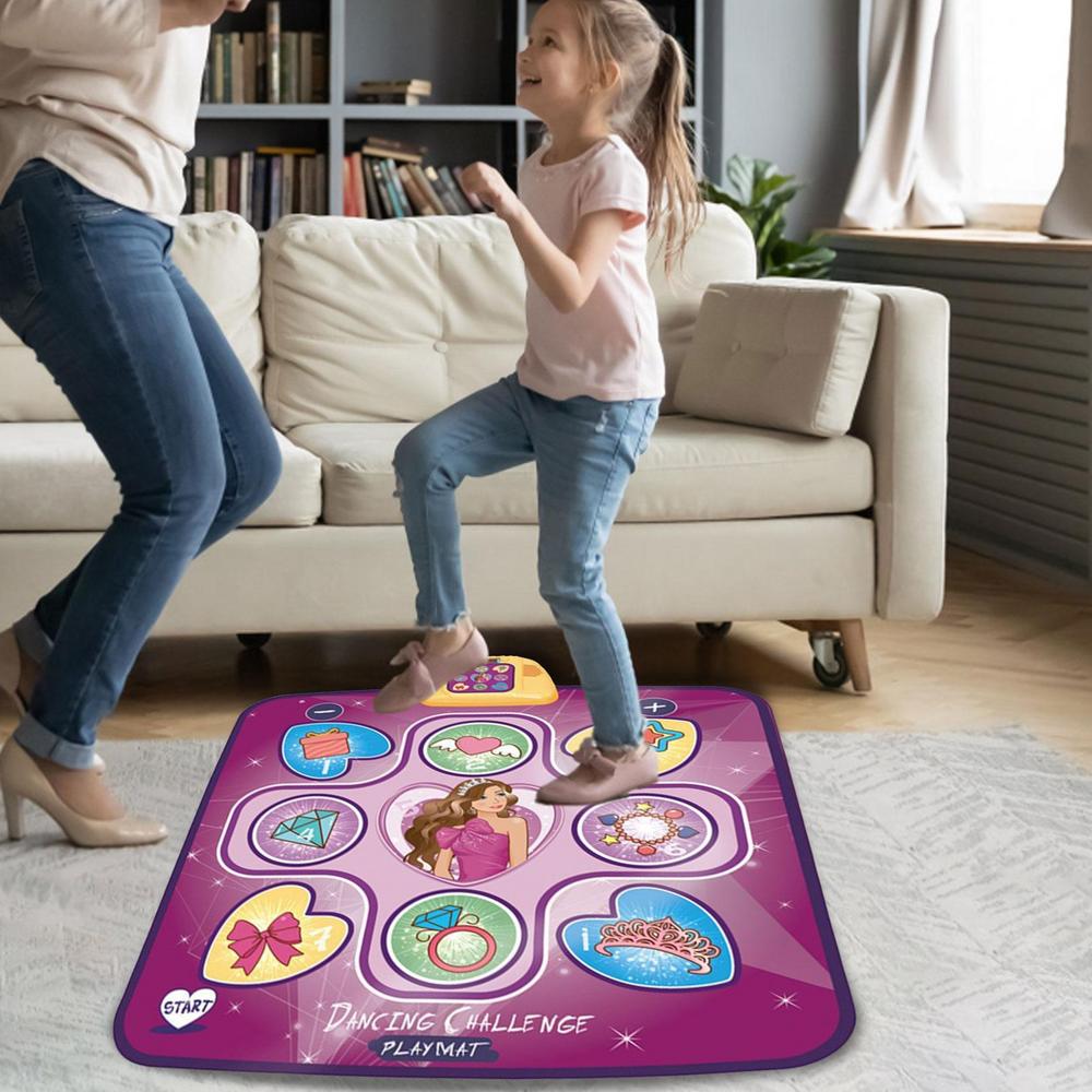 "Muzikale LED dansmat voor kinderen met anti-slip design, educatieve elementen en kleurrijke verlichting voor binnen en buite