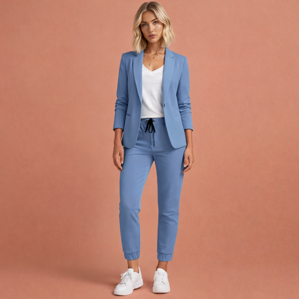 Nienke tweedelig blazer set dames in klassiek tweed
