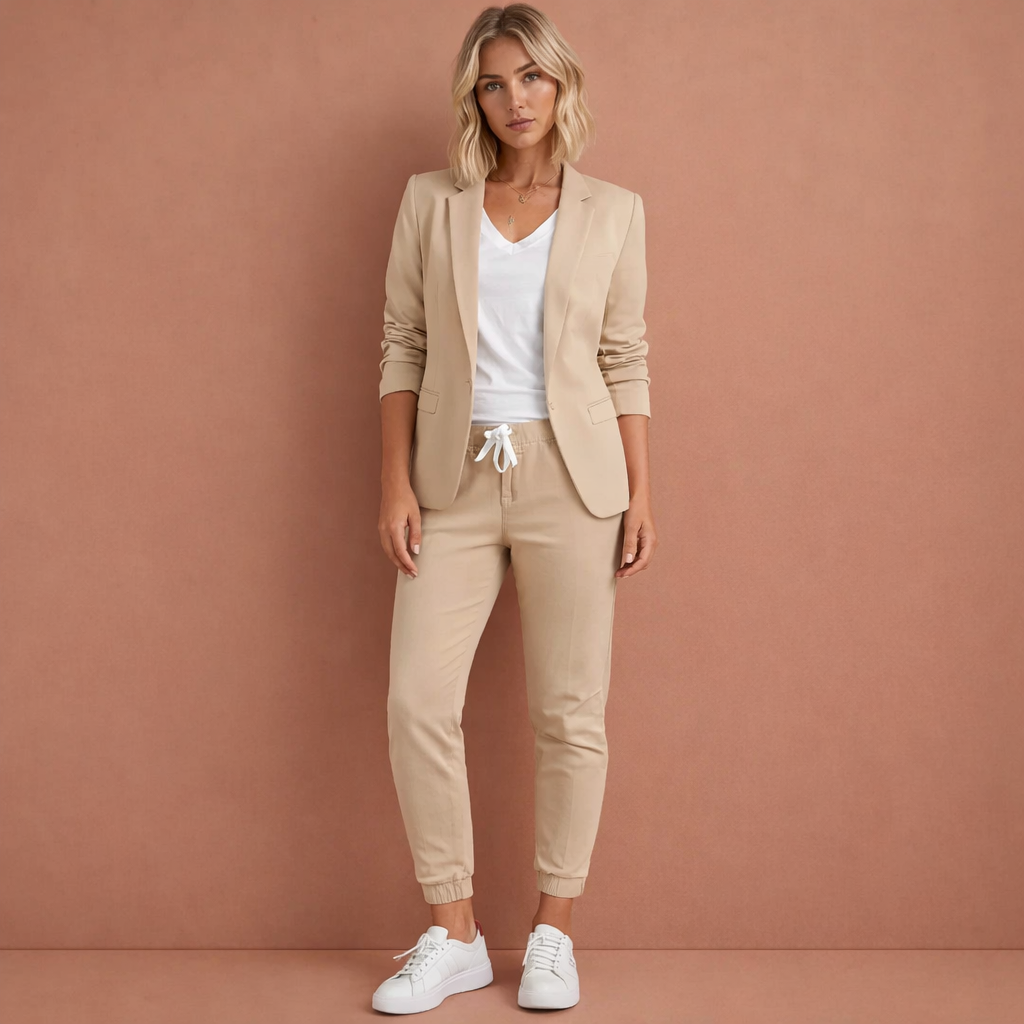 Chique tweedelig pak dames: Nienke blazer en broek, veelzijdig