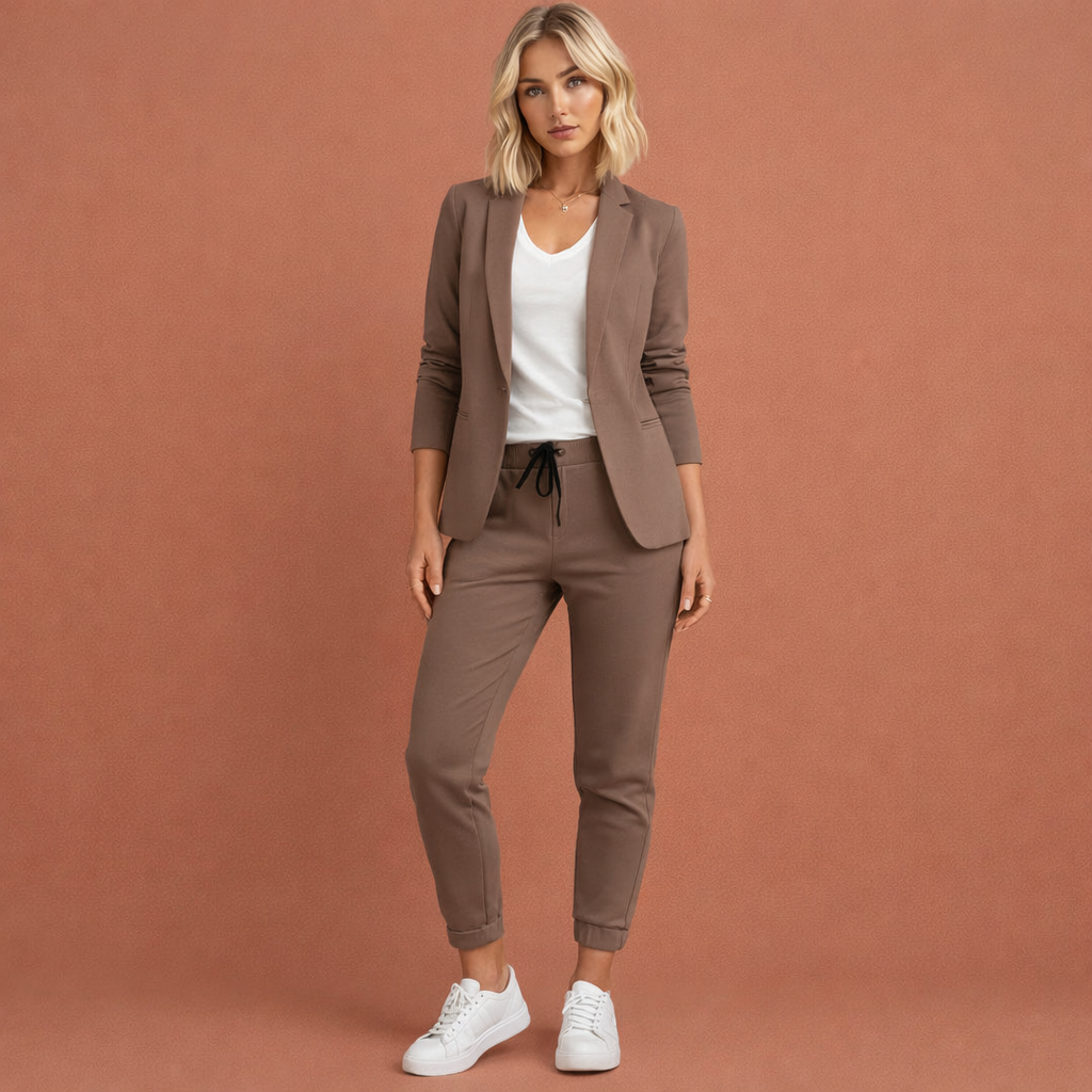 Stijlvolle nette outfit dames: Nienke tweed blazer set online