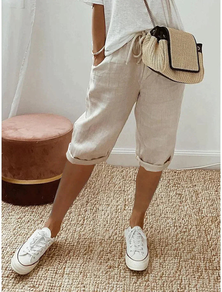 NoovaMode dames capri broek, comfortabel & stijlvol, ideaal voor zomerse casual of elegante outfits.