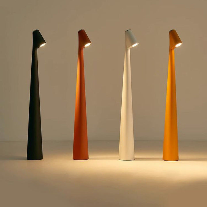 "Nordic minimalistische LED tafellamp, zwart, dimbaar, draadloos, elegant en modern ontwerp voor elke interieurstijl."