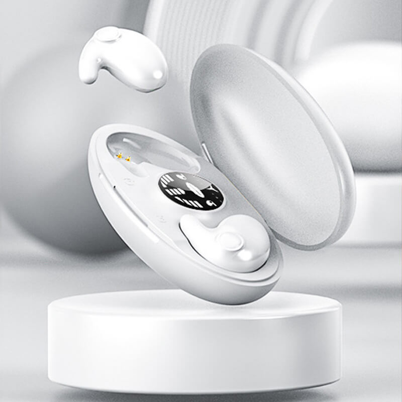 Draadloze in-ear slaap oordopjes met geavanceerde ruisonderdrukking en Bluetooth connectiviteit.