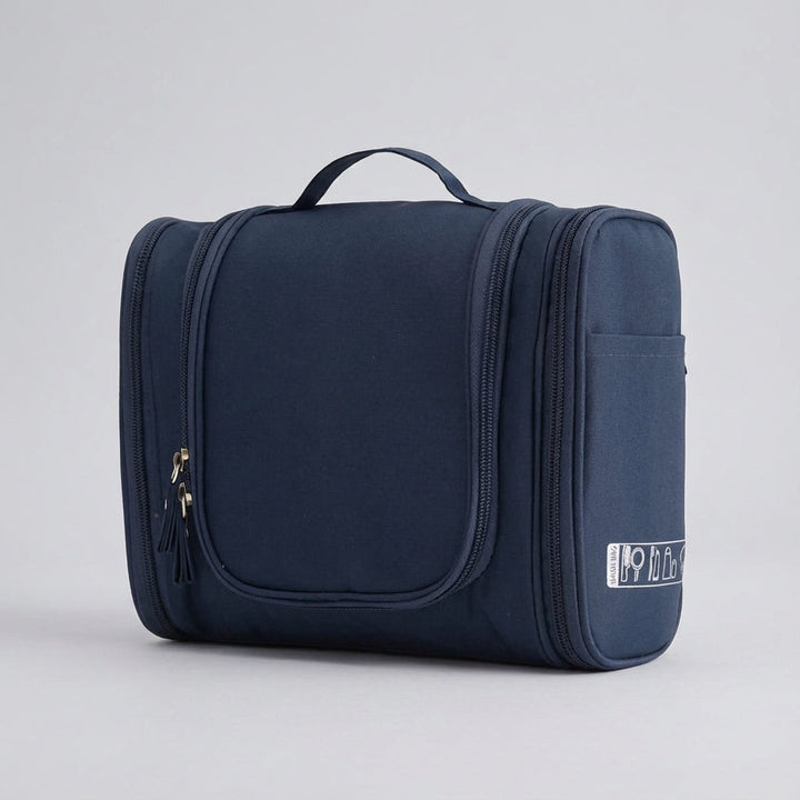TrailTidy opvouwbare toilettas met haak, waterbestendig en compact, de ultieme reis organizer.